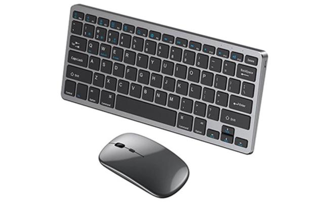 Coteci Dual Mode Wireless, Bluetooth Mouse and Keyboard Combo English Layout - Gray Coteci Dual Mode Wireless, Bluetooth Mouse and Keyboard Combo English Layout - Gray